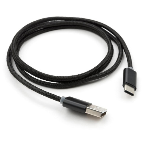 Дата кабель USB 2.0 AM to Type-C 1m LED black Vinga (VCPDCTCLED1BK) – Vinga (вид 1)