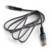 Дата кабель USB 2.0 AM to Type-C 1m flat nylon gray Vinga (VCPDCTCFNB1GR) – Vinga (вид 2)