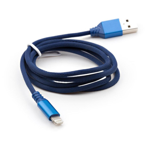 Дата кабель USB 2.0 AM to Lightning nylon 1m blue Vinga (VCPDCLNB21B) – Vinga (вид 1)