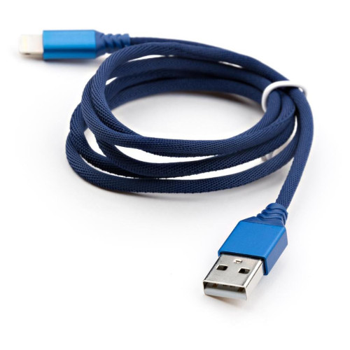 Дата кабель USB 2.0 AM to Lightning nylon 1m blue Vinga (VCPDCLNB21B) – Vinga (вид 2)