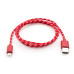 Дата кабель USB 2.0 AM to Lightning 2color nylon 1m red Vinga (VCPDCLNB31R) – Vinga (вид 1)