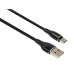 Дата кабель USB 2.0 AM to Type-C 1.0m cylindric nylon back Vinga (VCPDCTCCANB1BK) – Vinga