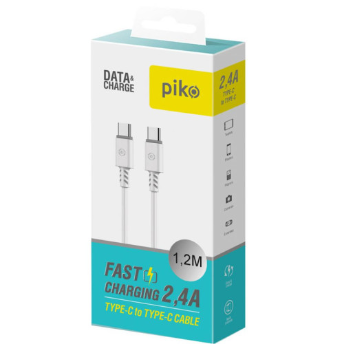 Дата кабель USB-C to USB-C 1.2m CB-TT11 white Piko (1283126504020) – Piko (вид 1)