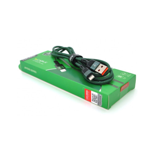 Дата кабель USB 2.0 AM to Lightning 1.2m KSC-458 JINTENG Green iKAKU (KSC-458-G-L) – iKAKU