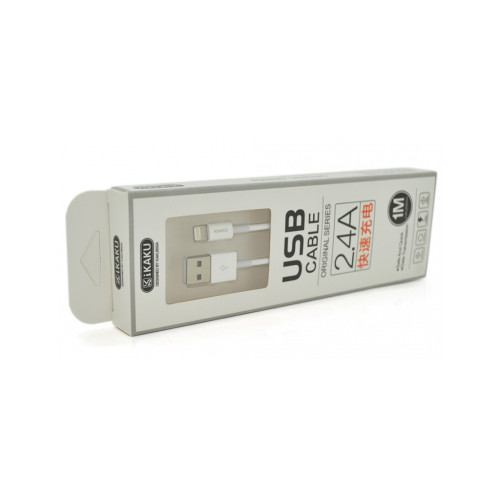 Дата кабель USB 2.0 AM to Lightning 1.0m YUANZHUANG White 2.4А iKAKU (YUANZHUANG) – iKAKU