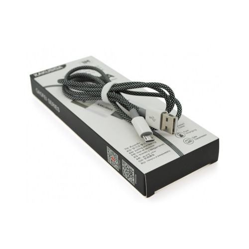 Дата кабель USB 2.0 AM to Micro 5P 1.0m KSC-723 GAOFEI Black 2.4A iKAKU (KSC-723-B) – iKAKU