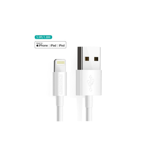 Дата кабель USB 2.0 AM to Lightning 1.8m 2.1A MFI White Choetech (IP0027-WH) – Choetech (вид 1)