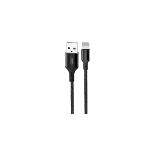 Дата кабель USB 2.0 AM to Lightning 1.0m NB143 Braided Black XO (XO-NB143i1-BK) – XO