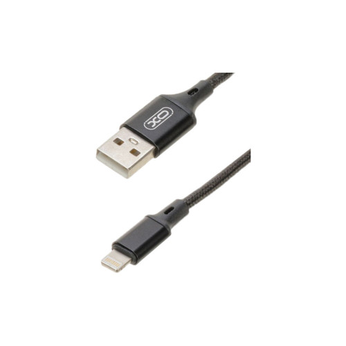 Дата кабель USB 2.0 AM to Lightning 1.0m NB143 Braided Black XO (XO-NB143i1-BK) – XO (вид 1)