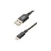 Дата кабель USB 2.0 AM to Lightning 1.0m NB143 Braided Black XO (XO-NB143i1-BK) – XO (вид 1)