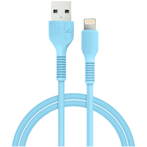 Дата кабель USB 2.0 AM to Lightning 1.2m AL-CBCOLOR-L1BL Blue ACCLAB (1283126518188) – ACCLAB