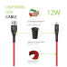 Дата кабель USB 2.0 AM to Lightning 1.2m CBRNYL1 Red Intaleo (1283126559471) – Intaleo (вид 1)
