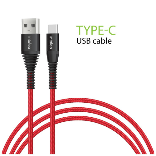 Дата кабель USB 2.0 AM to Type-C 1.2m CBRNYT1 Red Intaleo (1283126559464) – Intaleo