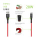 Дата кабель USB 2.0 AM to Type-C 1.2m CBRNYT1 Red Intaleo (1283126559464) – Intaleo (вид 1)