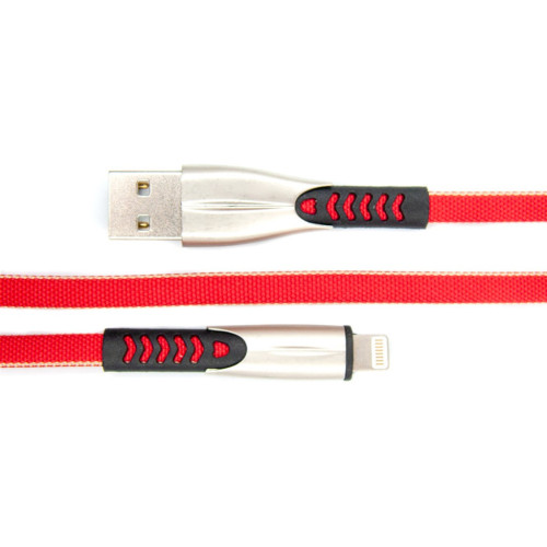 Дата кабель USB 2.0 AM to Lightning 0.25m red Dengos (PLS-L-SHRT-PLSK-RED) – DENGOS (вид 1)