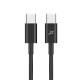 Дата кабель USB-C to USB-C 1.0m 20W CC-03B Black Grand-X (CC-03B)