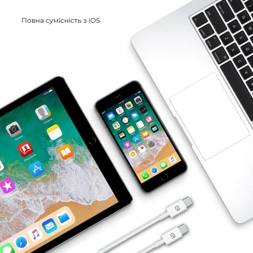 Дата кабель USB-C to USB-C 1.0m ABMM093 white Armorstandart (ARM63471) – Armorstandart (вид 1)