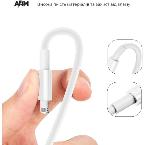Дата кабель USB-C to USB-C 1.0m ABMM093 white Armorstandart (ARM63471) – Armorstandart (вид 2)