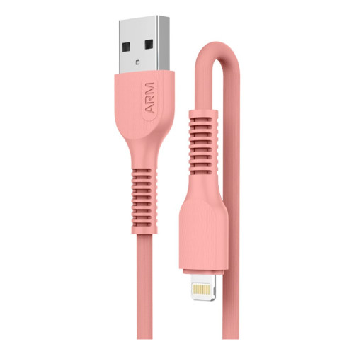Дата кабель USB 2.0 AM to Lightning 1.0m AR88 2.4A peach Armorstandart (ARM65286) – Armorstandart