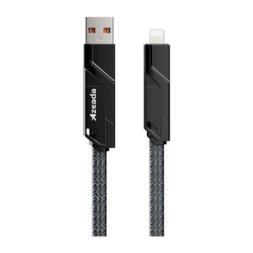 Дата кабель USB 2.0 AM/USB-C to Lightning + Type-C 1.5m PD-B96th Black Proda (PD-B96th-BK) – Proda