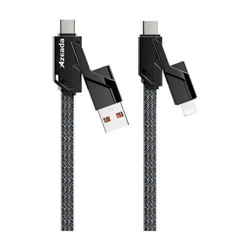 Дата кабель USB 2.0 AM/USB-C to Lightning + Type-C 1.5m PD-B96th Black Proda (PD-B96th-BK) – Proda (вид 2)