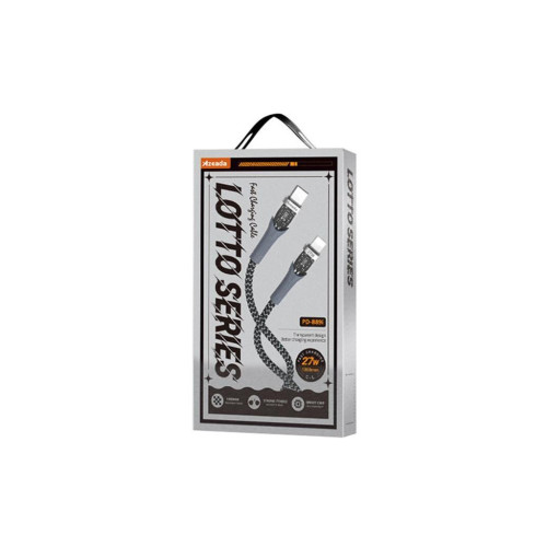 Дата кабель USB-C to Lightning Azeada Lotto PD-B89CL Proda (PD-B89 (C-L)-BK) – Proda (вид 1)
