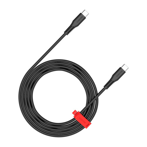 Дата кабель USB-C to USB-C 1.2m CC60SC 60W Black Canyon (CNS-CC60SC12B) – CANYON