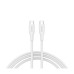Дата кабель USB-C to USB-C 1.0m CC60SC10 60W Silicon White Canyon (CNS-CC60SC10W) – CANYON