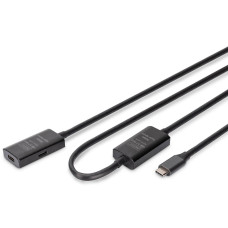 Дата кабель USB-С M/F 10.0m USB3.2 Gen1 Active 5G Digitus (DA-73109)
