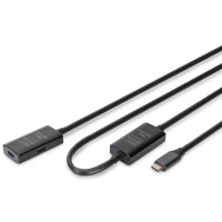 Дата кабель USB-С M/F 5.0m USB3.2 Gen1 Active 5G Digitus (DA-73108)