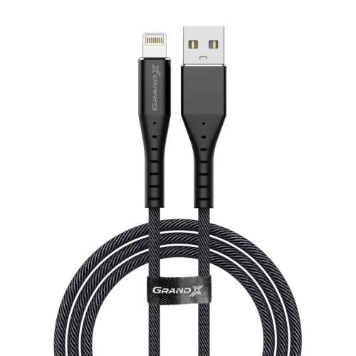 Дата кабель USB 2.0 AM to Lightning 1.2m FL-12B Grand-X (FL-12B) – Grand-X (вид 1)
