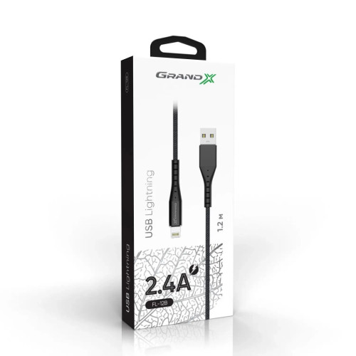Дата кабель USB 2.0 AM to Lightning 1.2m FL-12B Grand-X (FL-12B) – Grand-X (вид 2)