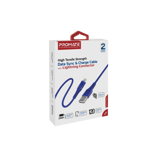 Дата кабель USB 2.0 AM to Lightning powerline-ai120.blue Promate (powerline-ai120.blue) – Promate (вид 1)