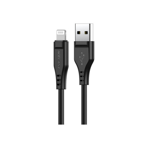 Дата кабель USB 2.0 AM to Lightning 1.2m 2.4A TPE C3-02 Black Acefast (6974316280828) – Acefast
