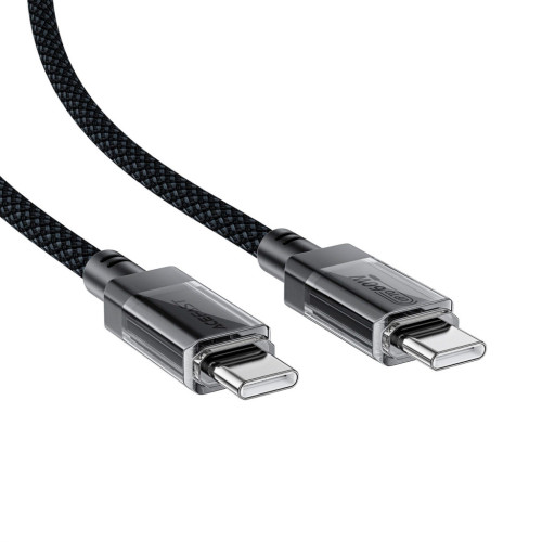 Дата кабель USB-C to USB-C 1.2m 60W stainless steel C12-03 Black Acefast (6974316283317) – Acefast (вид 2)