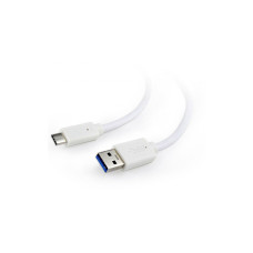 Дата кабель USB 3.0 AM to USB-C 0.1m Cablexpert (CCP-USB3-AMCM-W-0.1M)