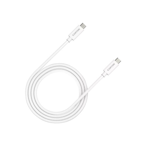 Дата кабель USB-C to USB-C 1.0m UC-44 5A 240W(ERP) E-MARK, white Canyon (CNS-USBC44W) – CANYON