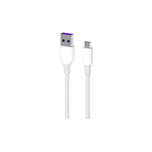 Дата кабель USB 2.0 AM to Micro 5P 1.0m Glow white 2E (2E-CCAM-WH_) – 2E
