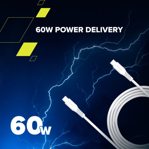 Дата кабель USB-C to USB-C 1.2m CC60SC 60W White Canyon (CNS-CC60SC12W) – CANYON (вид 2)