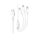 Дата кабель USB 2.0 AM to Lightning + Micro 5P + Type-C 1.0m 2.4A XO (CB-23U3) – XO