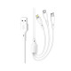 Дата кабель USB 2.0 AM to Lightning + Micro 5P + Type-C 1.0m 2.4A XO (CB-23U3)