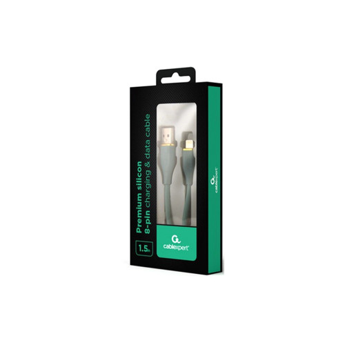 Дата кабель USB 2.0 AM to Lightning 1.5m 2.1A Cablexpert (CC-USB2S-AM8PM-1.5M-G) – Cablexpert (вид 1)
