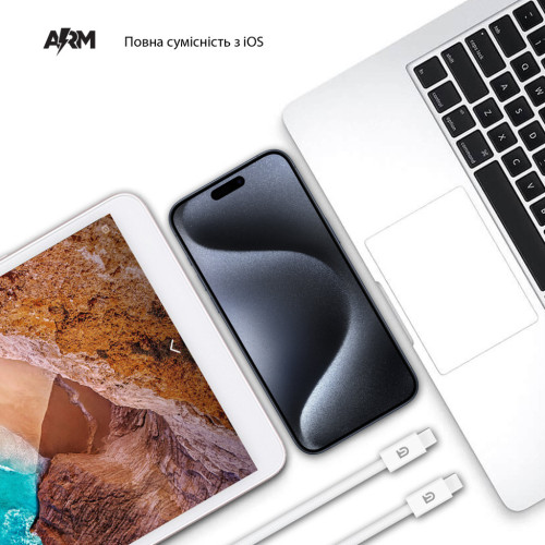 Дата кабель USB-C to USB-C 1.0m White Armorstandart (ARM72698) – Armorstandart (вид 1)