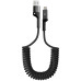 Дата кабель USB 2.0 AM to Lightning 1.0m Spiral 2.4A black Armorstandart (ARM75391) – Armorstandart