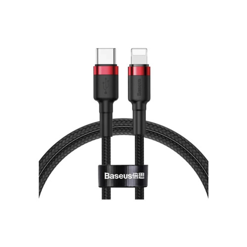 Дата кабель USB-C to Lightning 1.0m Cafule PD 20W red+black Baseus (CATLKLF-91) – Baseus
