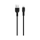 Дата кабель USB 2.0 AM to Lightning 1.0m 2.4A PVC TPE X20 black HOCO (6957531068808)