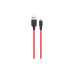 Дата кабель USB 2.0 AM to Lightning 1.0m 2A silicone X21 black+red HOCO (6957531071372) – HOCO