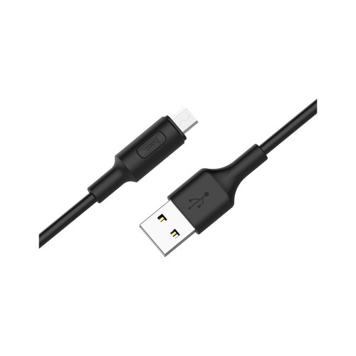 Дата кабель USB 2.0 AM to Micro 5P 1.0m 2A PVC X25 black HOCO (6957531080121) – HOCO (вид 2)