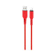 Дата кабель USB 2.0 AM to Lightning 1.0m 2.4A nylon X59 red HOCO (6931474744876)