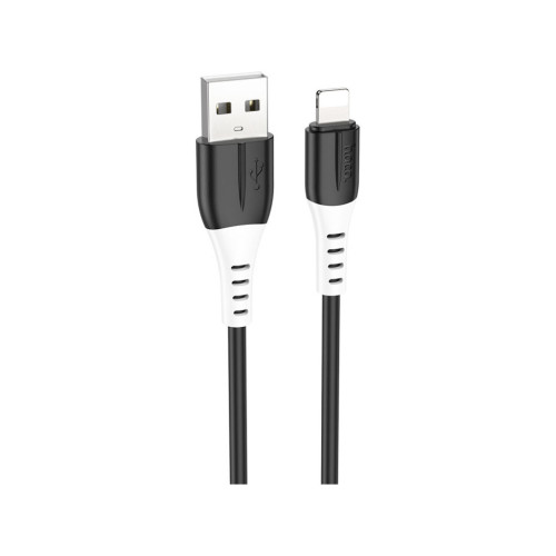 Дата кабель USB 2.0 AM to Lightning 1.0m 2.4A silicone X82 black HOCO (6931474768537) – HOCO
